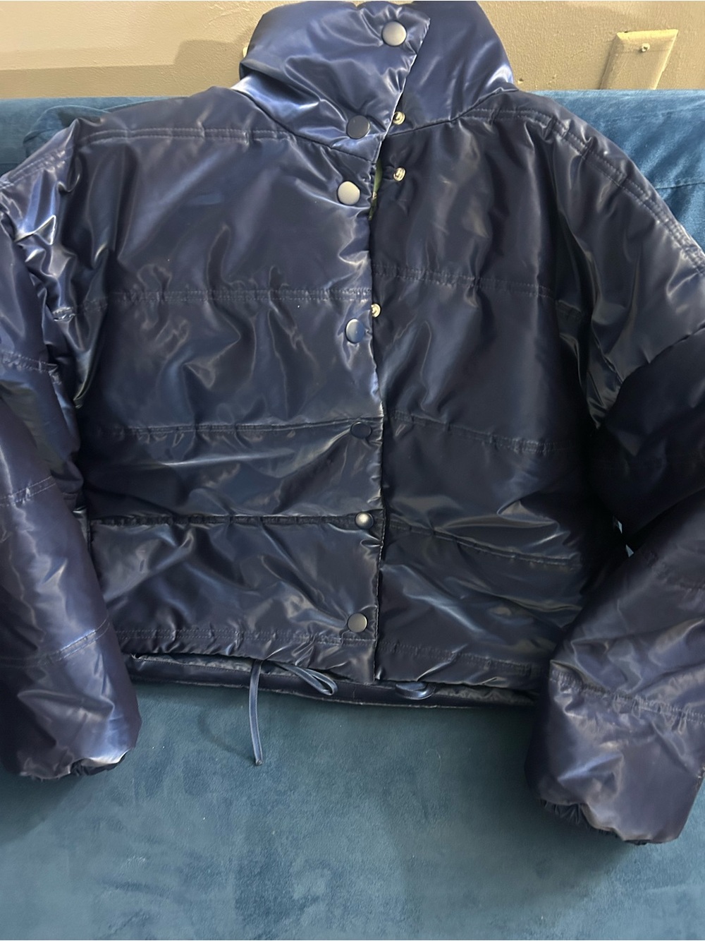 🌀🌀🌀wild fable Navy Glossy Puffer Jacket by Target